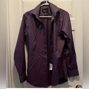 Kenneth Cole AWEARNESS Slim Fit Purple Shirt 14 1/2 32/33